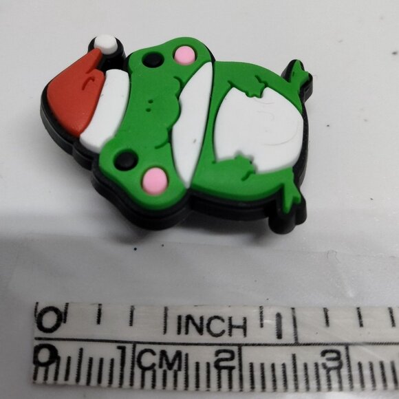 Christmas Shoe Charm Frog Snowman Santa Hat - Picture 5 of 5